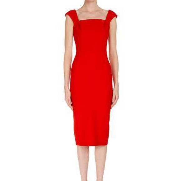 🎉 Roland Mouret red Matlock dress - Picture 4 of 11